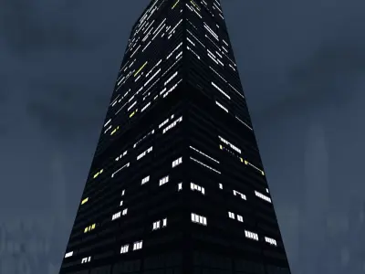 one liberty plaza Low-poly 3D model