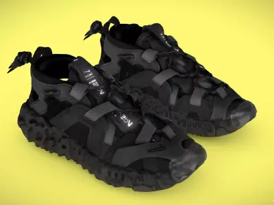 cyberpunk techwear sneaker trainer scifi future sneaker Low-poly 3D model