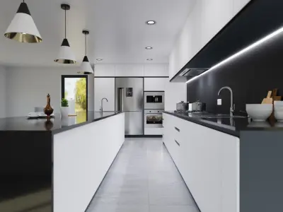Modern Kitchen 3D model