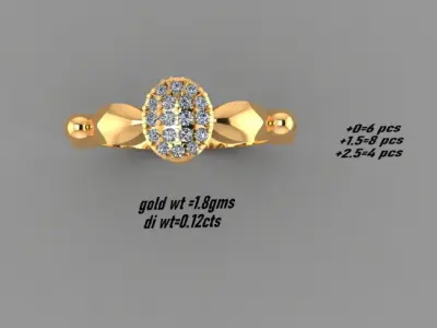 Dazzle and Shine Diamond Rings Collection 3D print model