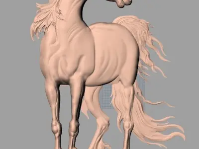 14pcs horse 3D relief models STL Files used for CNC Router E608 3D model