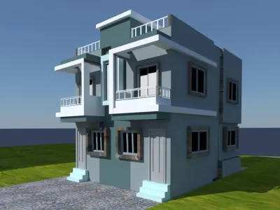 3d exterior model  made between 3027 square fit  3D model