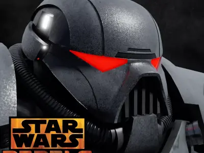 Star Wars Rebels Darktrooper Sentry Low-poly 3D model