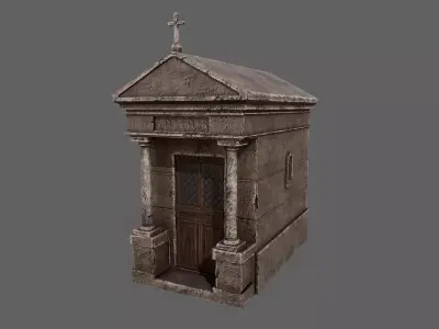 Old Mausoleum Low-poly 3D model