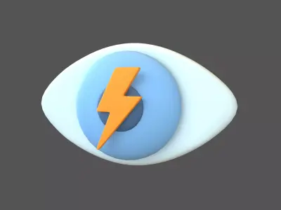 Eyes Symbol with Lighting v1 001 Low-poly 3D model