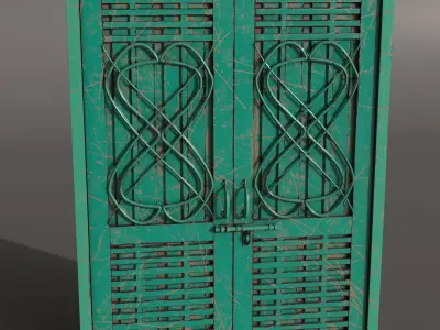 House Door Low-poly 3D model