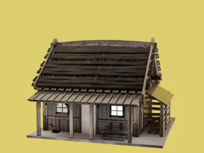 Medieval Hut 3D model