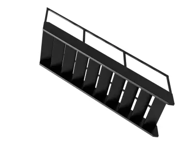 Metal Stairs PBR 02 Low-poly 3D model