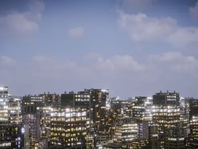 City Generators Low-poly 3D model