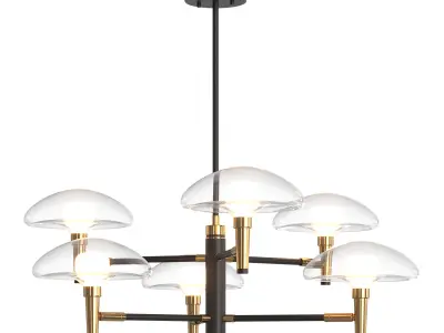 Hetel Fabricio Lux Meduza Antonia chandeliers Low-poly 3D model