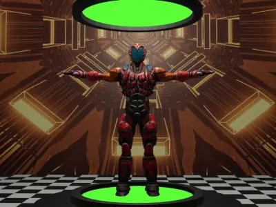 Cyber Venom Low-poly 3D model