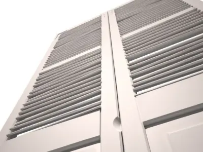 Wrecked Louvre Door 3D model