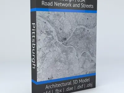 Pittsburgh Road Network and Streets 3D model