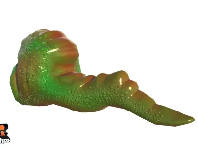 Muncher - Alien Worm Low-poly 3D model