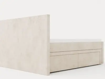 Franco Bed Pack With Storage Led Lighting 160 Low-poly 3D model