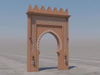 Traditional Moroccan Door Marrakech 3D model