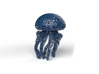 Jellyfish Voronoi Low-poly 3D model