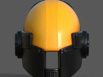 Helmet scifi military combat 3d model low poly  Low-poly 3D model 7