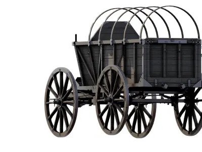 Light army field wagon 3D model