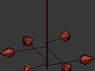 Harlow Spoke Chandelier 3D model