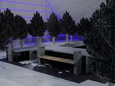 SNOWY COMPOUND Free 3D model