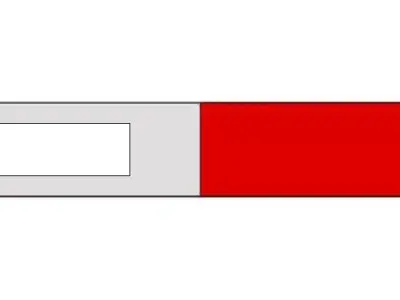 Temporary Construction Barrier Plank 3m Red White Modular Street 3D model