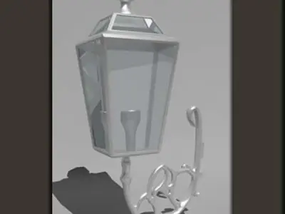 street lamp red 3D model