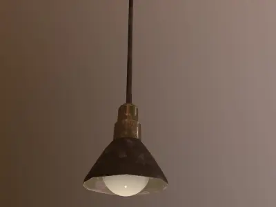 Pendant Lamp Vintage - Low Poly PBR Game Ready Low-poly 3D model