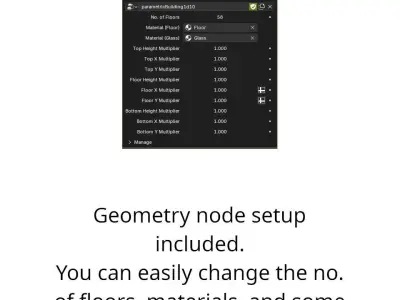 Parametric Building Collection 1D 2Advanced 3D model
