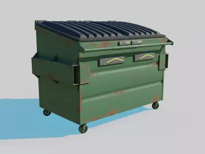 Cyberpunk Garbage Dumpster 3D model