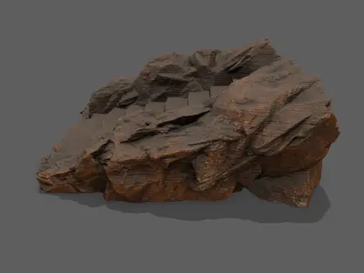 Stairs rock staircase Low-poly 3D model order