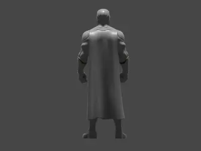 superhero white  Low-poly 3D model