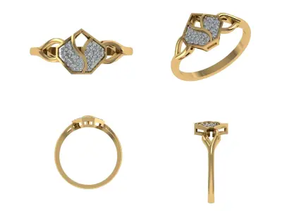 Light Weight Diamond Ring 3D model purchase