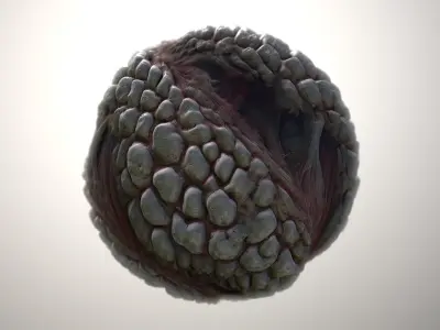 Material Skin Monster 9 Seamless PBR Texture Texture