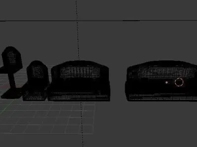 Uflee Futuristic Furniture Pack Low-poly 3D model