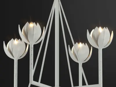 Alberto Large Two-Tier Chandelier 3D model