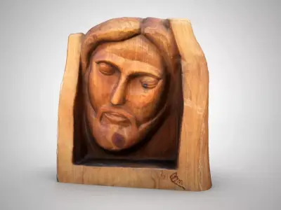 Jesus head sculpture 3D model