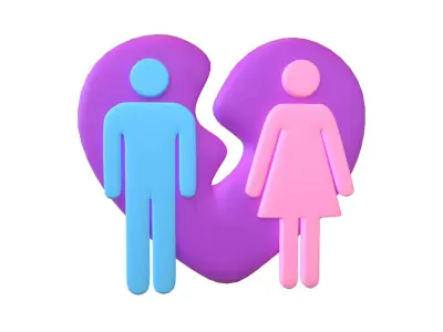Divorce Symbol v1 005 Low-poly 3D model