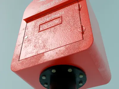 Postal box Thailand Low-poly 3D model