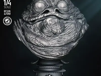 STAR WARS Jabba Bust Portrait Tested for 3D printing 3D print model