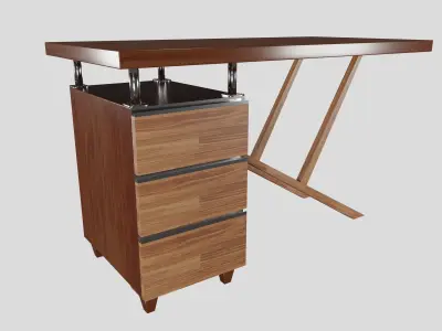 Writing Desk vol 1 Low-poly 3D model