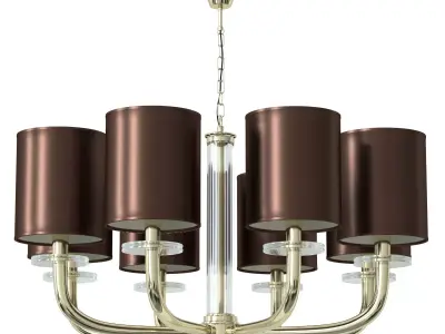 Chandelier gold Clear crystal 3D model