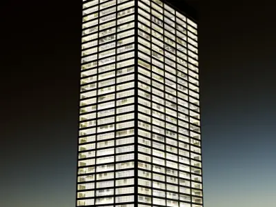 corp office building Free low-poly 3D model