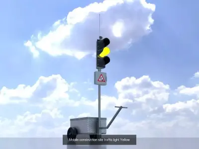 Mobile Construction-Site Ttraffic-Lights All Versions  3D Model Pack