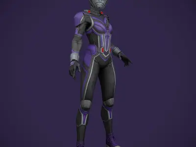 Cassie Lang MCU Game Ready Low-poly 3D model