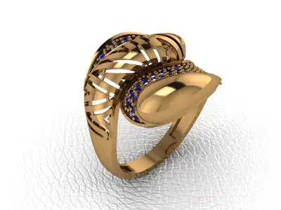 ring 25 pieces drawing 3d rihone drawing ring rings ring models  3D print model