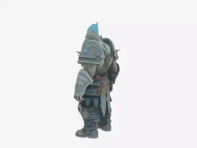 Epic Frost Orc Death Knight 3D Model World of  Style 3D model