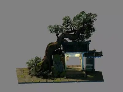 china Tree Architecture 3D model