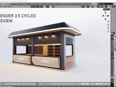 Kiosk Booth 2 3D model