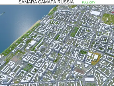 Samara Russia Low-poly 3D model